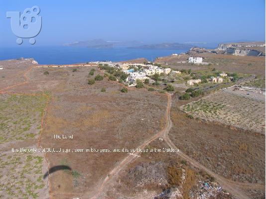 For Sale Land Plot overlooking the Caldera in Santorini Greece